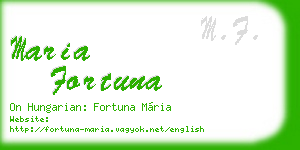 maria fortuna business card